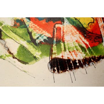 GRANDE QUADRO DIPINTO ASTRATTO Mario Silva 1975 "Levitação" ACRILICO TELA  