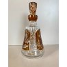 DECANTER CRISTALLO BOEMIA DECORO CUT to CLEAR AMBER VINTAGE BARWARE '900