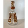 DECANTER CRISTALLO BOEMIA DECORO CUT to CLEAR AMBER VINTAGE BARWARE '900