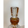 DECANTER CRISTALLO BOEMIA DECORO CUT to CLEAR AMBER VINTAGE BARWARE '900