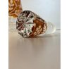 DECANTER CRISTALLO BOEMIA DECORO CUT to CLEAR AMBER VINTAGE BARWARE '900