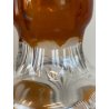 DECANTER CRISTALLO BOEMIA DECORO CUT to CLEAR AMBER VINTAGE BARWARE '900