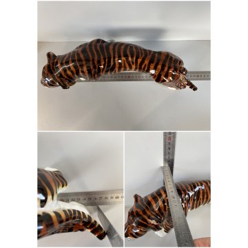 FIGURA CERAMICA TIGRE Virio Da Savona MGA ALBISOLA SCULTURA ANIMALIER DECO' '50
