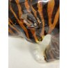 FIGURA CERAMICA TIGRE Virio Da Savona MGA ALBISOLA SCULTURA ANIMALIER DECO' '50