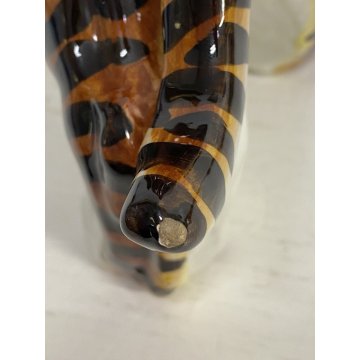 FIGURA CERAMICA TIGRE Virio Da Savona MGA ALBISOLA SCULTURA ANIMALIER DECO' '50