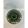 ANTICO VASO BOTTIGLIA VETRO MURANO SOFFIATO VERDE OLIVA PORTA FIORI EPOCA 1940