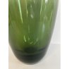 ANTICO VASO BOTTIGLIA VETRO MURANO SOFFIATO VERDE OLIVA PORTA FIORI EPOCA 1940