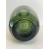 ANTICO VASO BOTTIGLIA VETRO MURANO SOFFIATO VERDE OLIVA PORTA FIORI EPOCA 1940