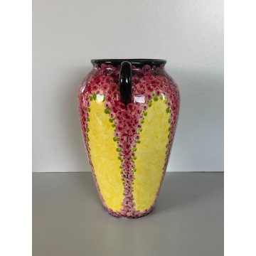ANTICO VASO CERAMICA SMALTATA MID CENTURY FIRMATO UMBERTIDE ROMETTI ITALY 1950