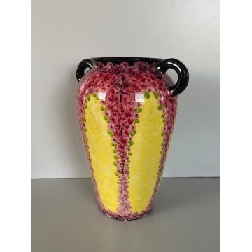 ANTICO VASO CERAMICA SMALTATA MID CENTURY FIRMATO UMBERTIDE ROMETTI ITALY 1950