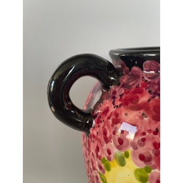 ANTICO VASO CERAMICA SMALTATA MID CENTURY FIRMATO UMBERTIDE ROMETTI ITALY 1950