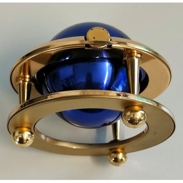 EUROPA orologio tavolo VINTAGE globo ZODIACO sveglia 7 jewels CARICA MANUALE box