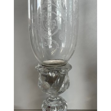 COPPIA PORTA LUMI CRISTALLO BACCARAT CANDELA CANDELABRO FRANCIA CANDLESTICK