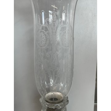 COPPIA PORTA LUMI CRISTALLO BACCARAT CANDELA CANDELABRO FRANCIA CANDLESTICK