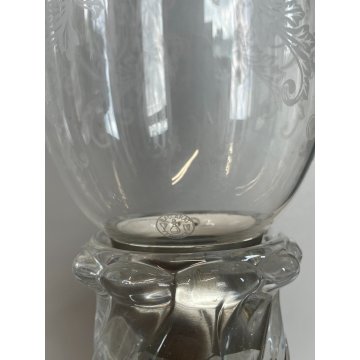 COPPIA PORTA LUMI CRISTALLO BACCARAT CANDELA CANDELABRO FRANCIA CANDLESTICK