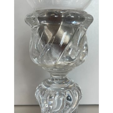 COPPIA PORTA LUMI CRISTALLO BACCARAT CANDELA CANDELABRO FRANCIA CANDLESTICK