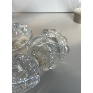 COPPIA PORTA LUMI CRISTALLO BACCARAT CANDELA CANDELABRO FRANCIA CANDLESTICK