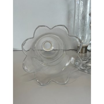 COPPIA PORTA LUMI CRISTALLO BACCARAT CANDELA CANDELABRO FRANCIA CANDLESTICK