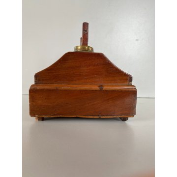 ANTICO CALAMAIO DA VIAGGIO SCATOLA LEGNO MASSELO con MANICO 4 VANI EPOCA 1800