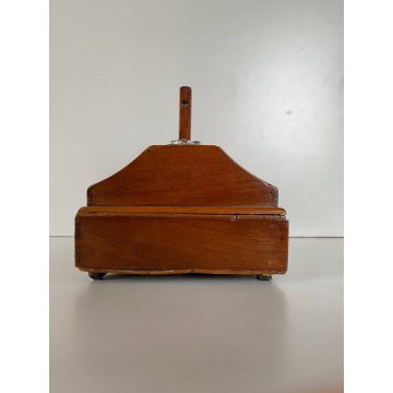 ANTICO CALAMAIO DA VIAGGIO SCATOLA LEGNO MASSELO con MANICO 4 VANI EPOCA 1800