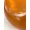 VASO BOTTIGLIA VINTAGE VETRO Murano ARANCIONE CORROSO ACIDATO 28,5 cm/h ANNI '60
