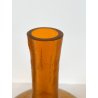 VASO BOTTIGLIA VINTAGE VETRO Murano ARANCIONE CORROSO ACIDATO 28,5 cm/h ANNI '60