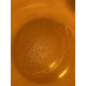 VASO BOTTIGLIA VINTAGE VETRO Murano ARANCIONE CORROSO ACIDATO 28,5 cm/h ANNI '60