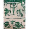 VASO PORCELLANA CINESE DECORO FIGURE MITOLOGICHE VERDE su FONDO BIANCO 35,5 cm/h