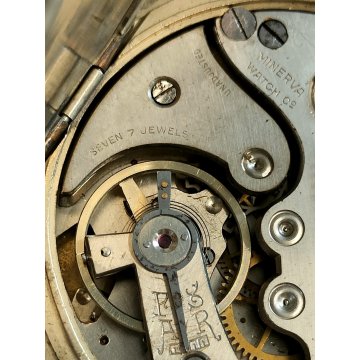 Minerva ANTICO CRONOMETRO OROLOGIO TASCA cronografo 1/100 WATCH epoca ANNI 60