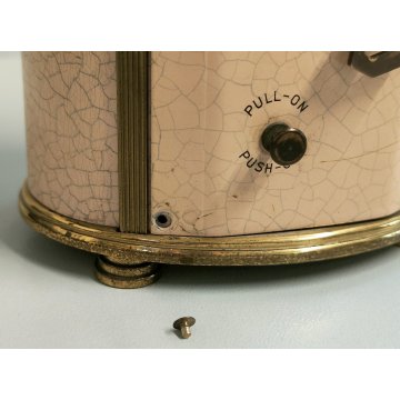 Swiza Mignon OROLOGIO TAVOLO suoneria CARILLON anni 60 DIPINTO FIORI Old Clock