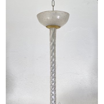 RARISSIMO LAMPADARIO ATTR ERCOLE BAROVIER TOSO 1940 VETRO MURANO FOGLIE DESIGN