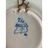 PICCOLO PIATTO da PARETE TERRACOTTA BIANCA BLU Delft HOLLAND Makkum VINTAGE '900