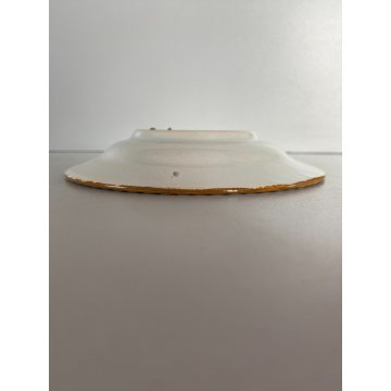 PICCOLO PIATTO da PARETE TERRACOTTA BIANCA BLU Delft HOLLAND Makkum VINTAGE 900