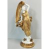 SCULTURA Ballerina STATUINA CERAMICA BIANCA DORATA Ginori Capodimonte EPOCA '900