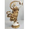 STATUINA Ballerina SCULTURA CERAMICA BIANCA DORATA Ginori Capodimonte EPOCA '900