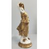 STATUINA Ballerina SCULTURA CERAMICA BIANCA DORATA Ginori Capodimonte EPOCA '900