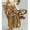 STATUINA Ballerina SCULTURA CERAMICA BIANCA DORATA Ginori Capodimonte EPOCA '900