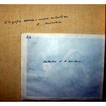 QUADRO "PASTORELLO" Remo Brindisi TEMPERA TELA DIPINTO ASTRATTO AUTENTICATO  