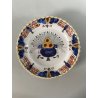 PICCOLO PIATTO da PARETE TERRACOTTA BIANCA DECORO POLICROMO HOLLAND Makkum '900
