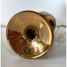 BOTTIGLIA DECANTER 4 FLUTE VETRO MURANO SOFFIATO ORO ZECCHINO DECORO FLOREALE 50