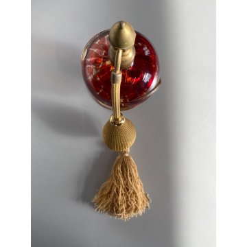 Vanity Bottle VETRO MURANO AMBRA BOTTIGLIA per PROFUMO ATOMIZZATORE POMPETTA '50