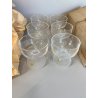 SET 6 COPPE CHAMPAGNE Josephinenhütte Mod GOGO CRISTALLO MIDCENTURYMODERN 11cm/h