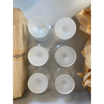 SET 6 COPPE CHAMPAGNE Josephinenhütte Mod GOGO CRISTALLO MIDCENTURYMODERN 11cm/h