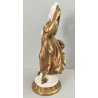 SCULTURA Ballerina STATUINA CERAMICA BIANCA DORATA epoca '900 Ginori Capodimonte