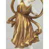 SCULTURA Ballerina STATUINA CERAMICA BIANCA DORATA epoca '900 Ginori Capodimonte