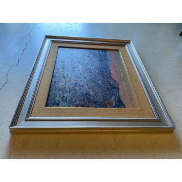 DIPINTO OLIO Carlo Monti VEDUTA  PAESAGGIO RURALE COLLINA ARONA LAGO MAGGIORE