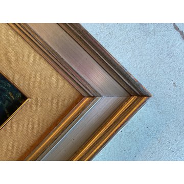 DIPINTO OLIO Carlo Monti VEDUTA  PAESAGGIO RURALE COLLINA ARONA LAGO MAGGIORE