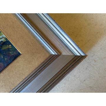 DIPINTO OLIO Carlo Monti VEDUTA  PAESAGGIO RURALE COLLINA ARONA LAGO MAGGIORE
