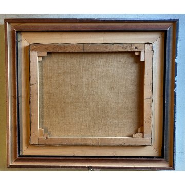 DIPINTO OLIO Carlo Monti VEDUTA  PAESAGGIO RURALE COLLINA ARONA LAGO MAGGIORE
