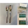 SET POSATE PASTICCERIA 12 pers. Zilfa Pleet SILVER PLATED FORCHETTE CUCCHIAINI